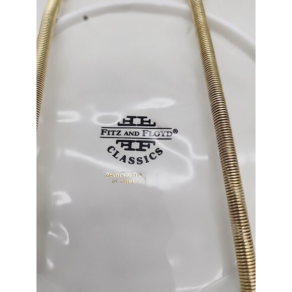 Fitz & Floyd Christmas Lodge Wall Plate Canape Plate 10 1/2" w Hanging Bracket - Picture 12 of 12